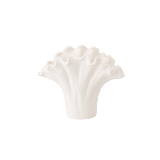 Jarra flor cerâmica branca