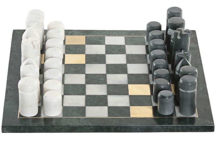 Jogo de xadrez em mármore