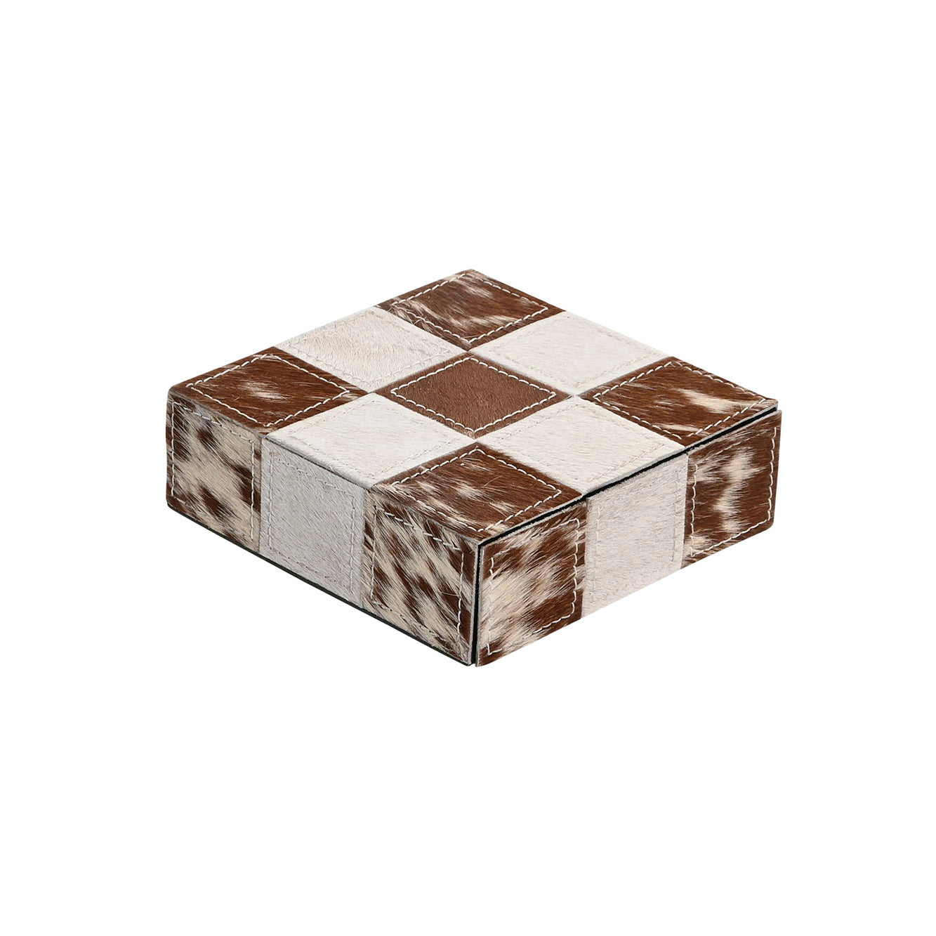 Jogo do Galo com caixa de pele castanho