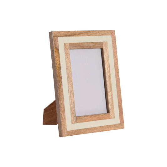 Moldura de Madeira e Osso Natural 10x15 cm