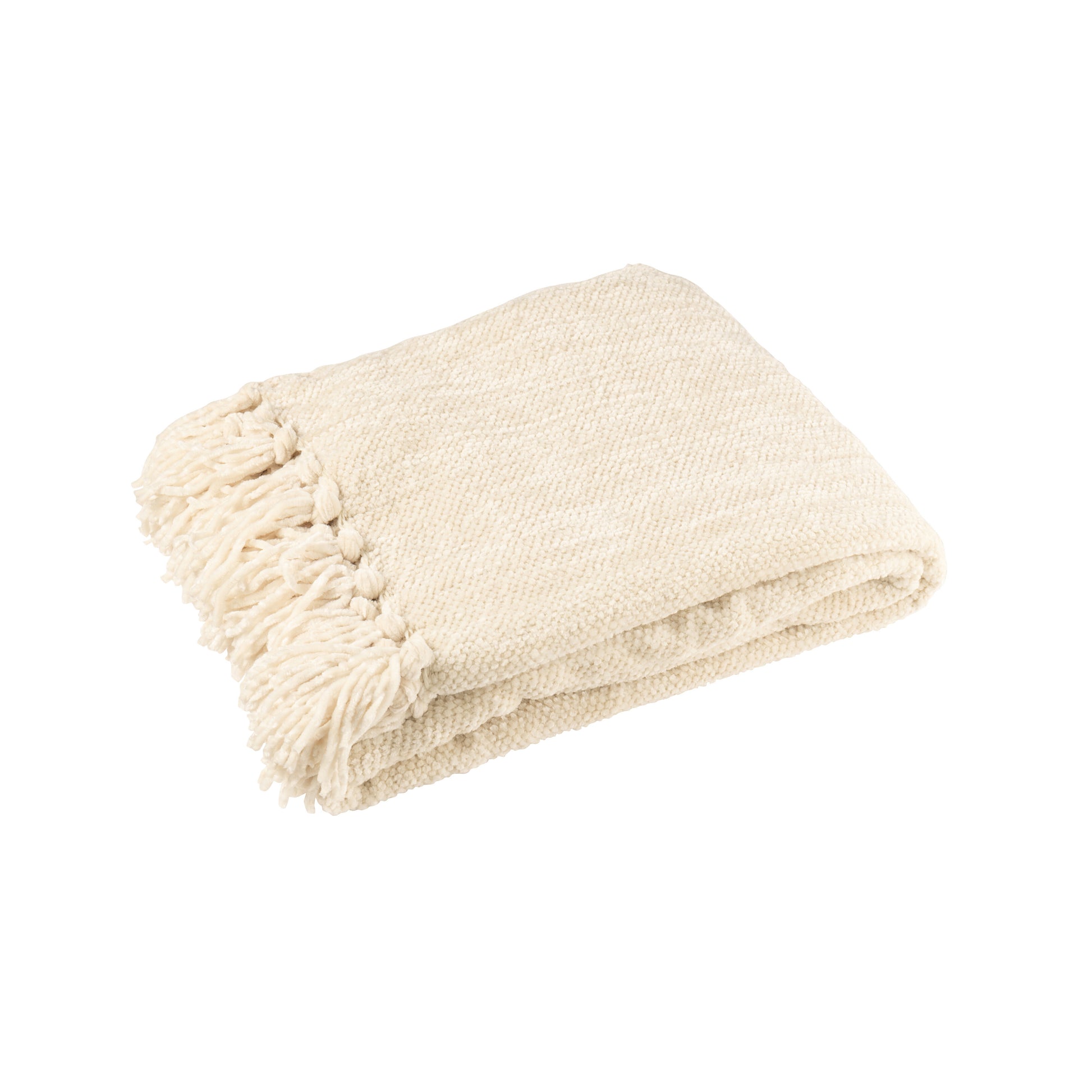  Manta Chenille bege 130x180cm