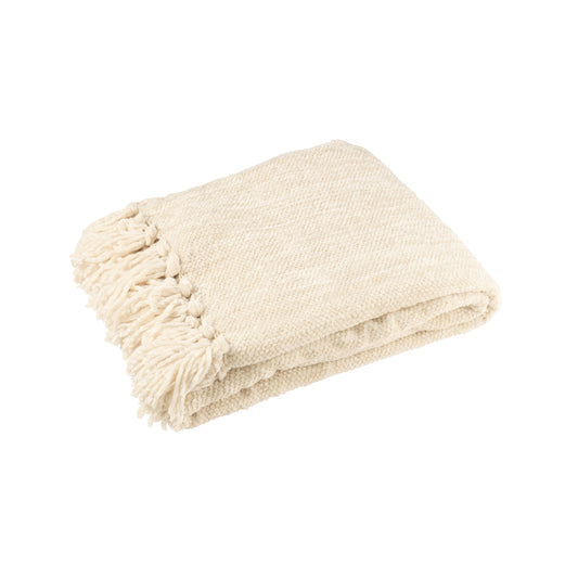  Manta Chenille bege 130x180cm