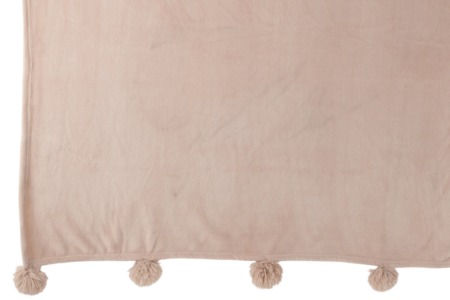 Manta de Pompons bege