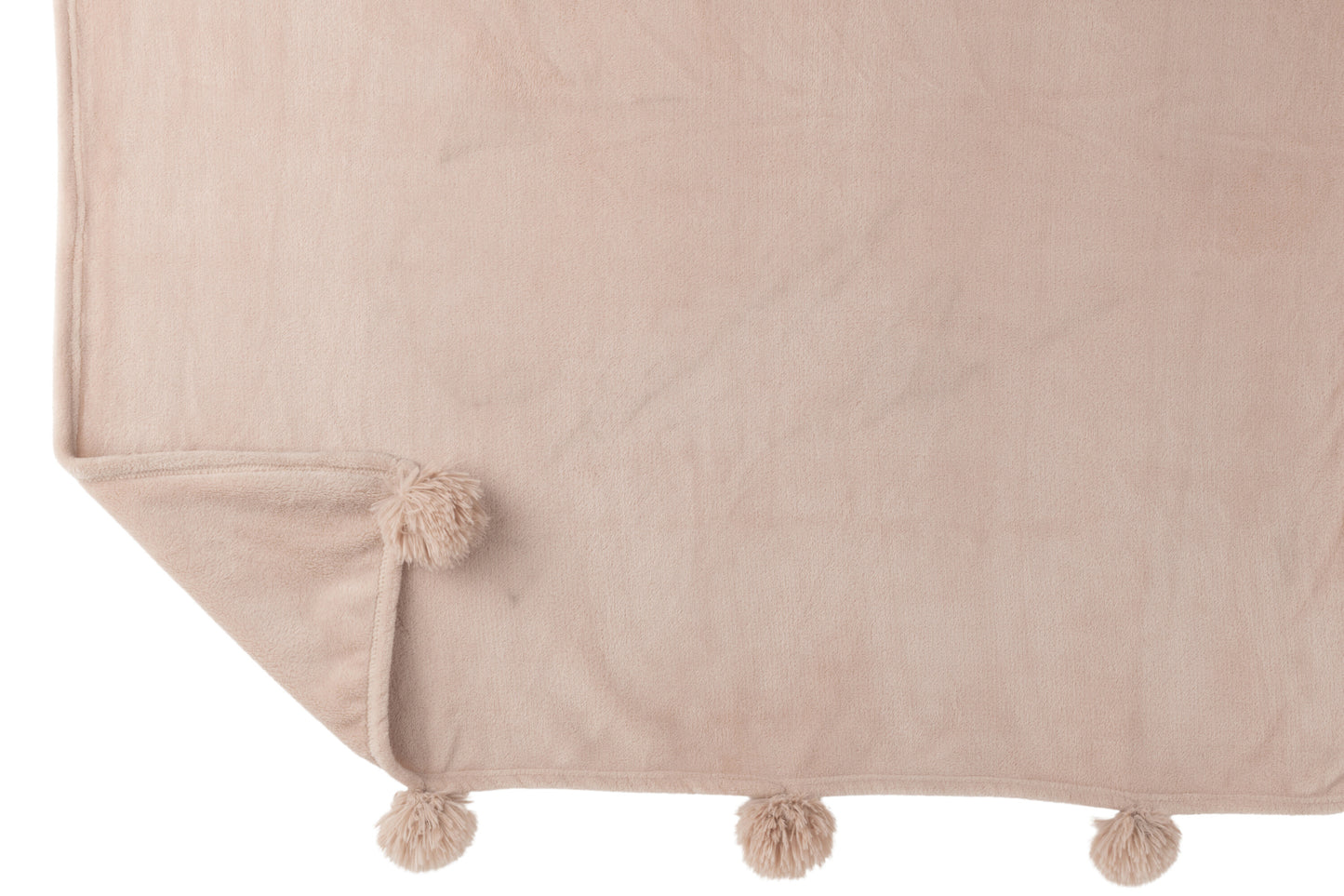 Manta de Pompons bege