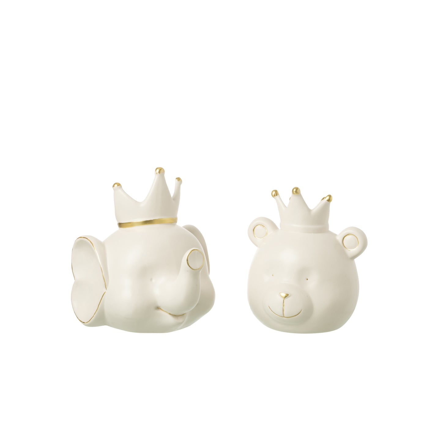 Mealheiro animal branco e dourado