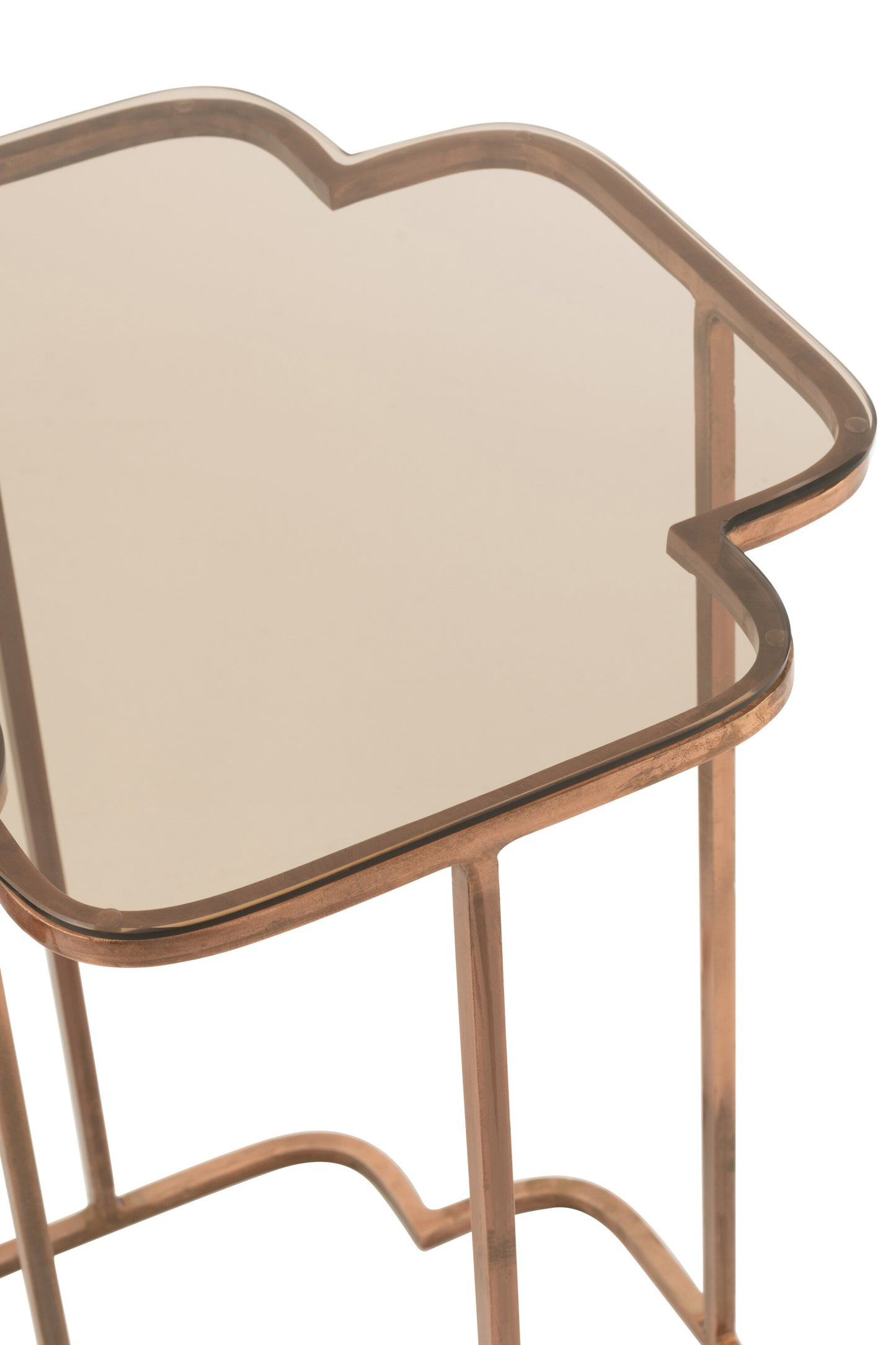 Mesas de apoio em metal cobre, 2 uni.