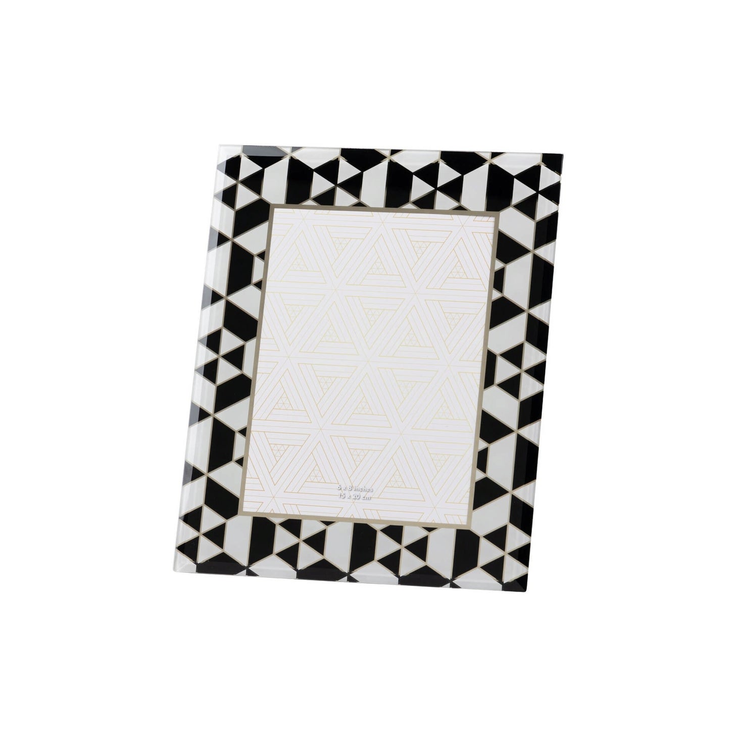 Moldura Geo branco e preto 20x15 cm
