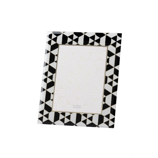 Moldura Geo branco e preto 20x15 cm
