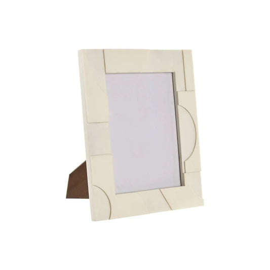 Moldura padrão geométrico branco 15x20cm