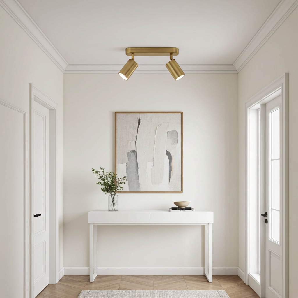 Projetor Andy c/2 focos dourado