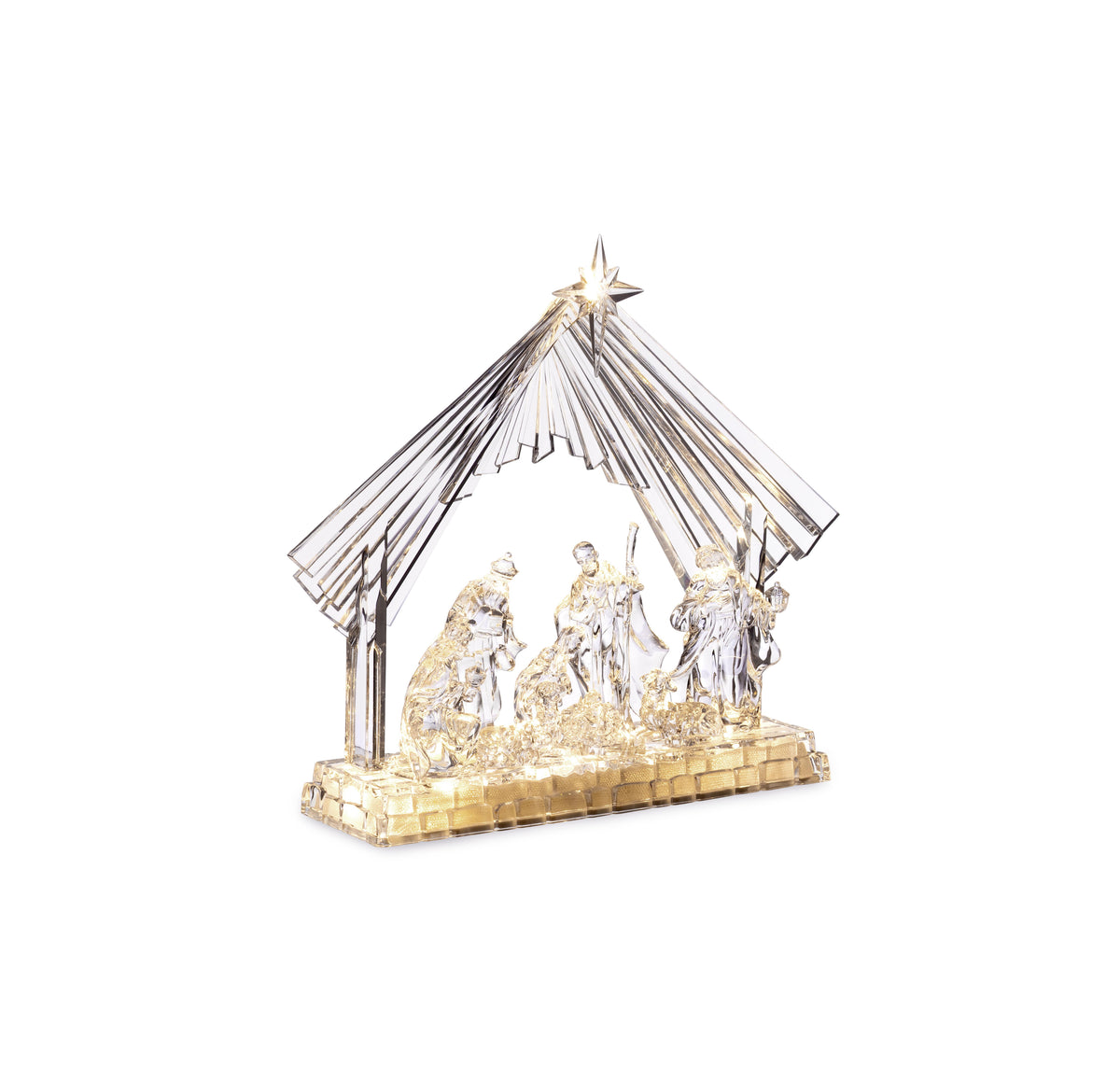 Presépio Silky 8 Figuras com LEDs acrílico 28,5cm