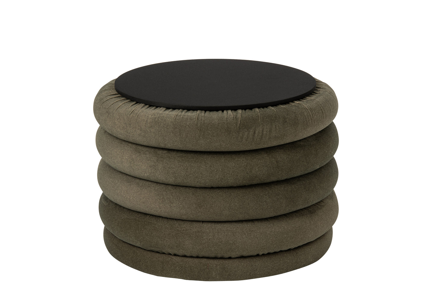 Pufe Mich Veludo Verde Escuro com Arrumação