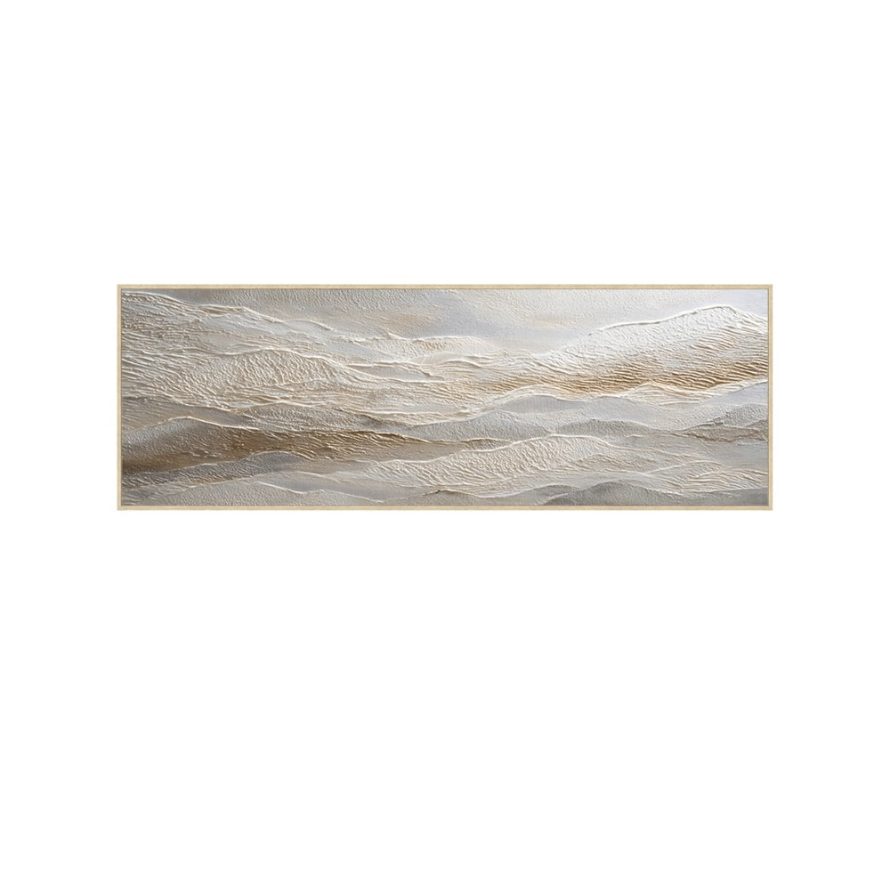 Quadro abstrato com moldura em madeira 150x50 cm