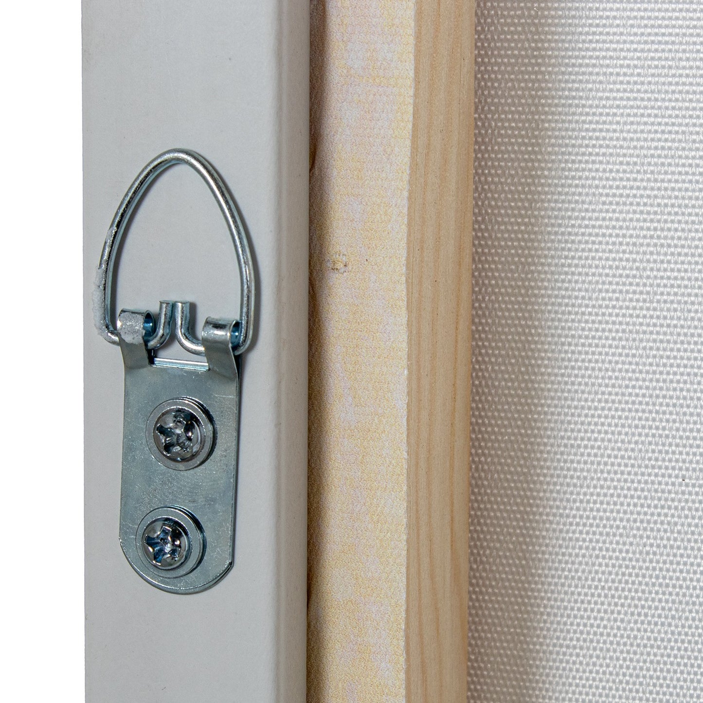 Quadro texturado em tecido e bege com moldura em madeira 80x120 cm