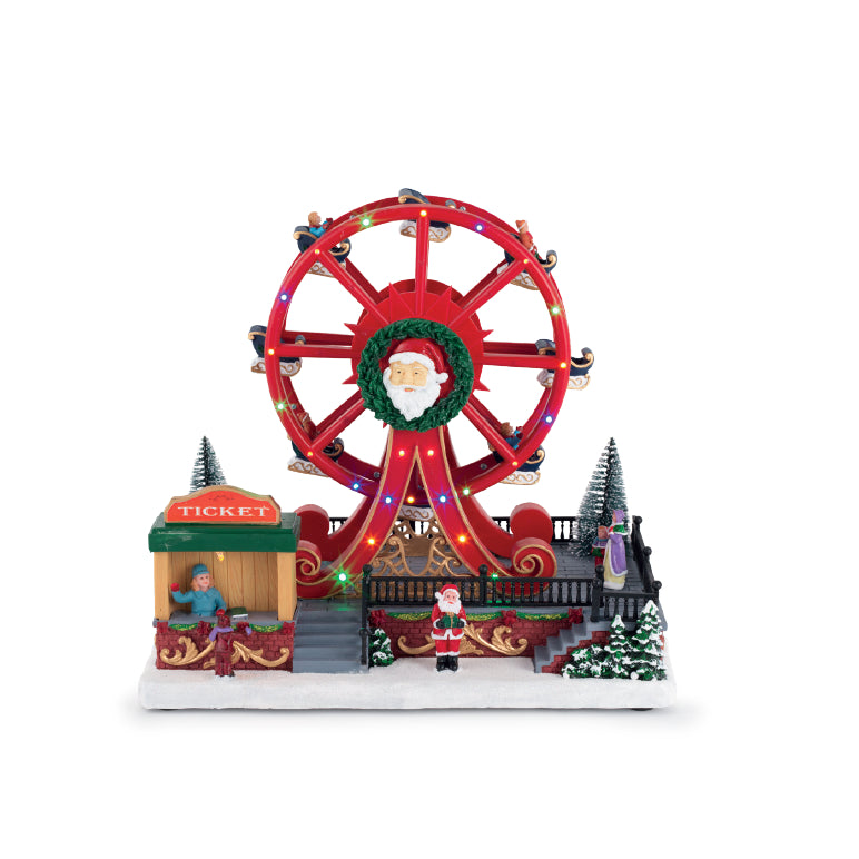 Carrossel de Natal Roda-gigante de Natal que roda, dá luz e musica