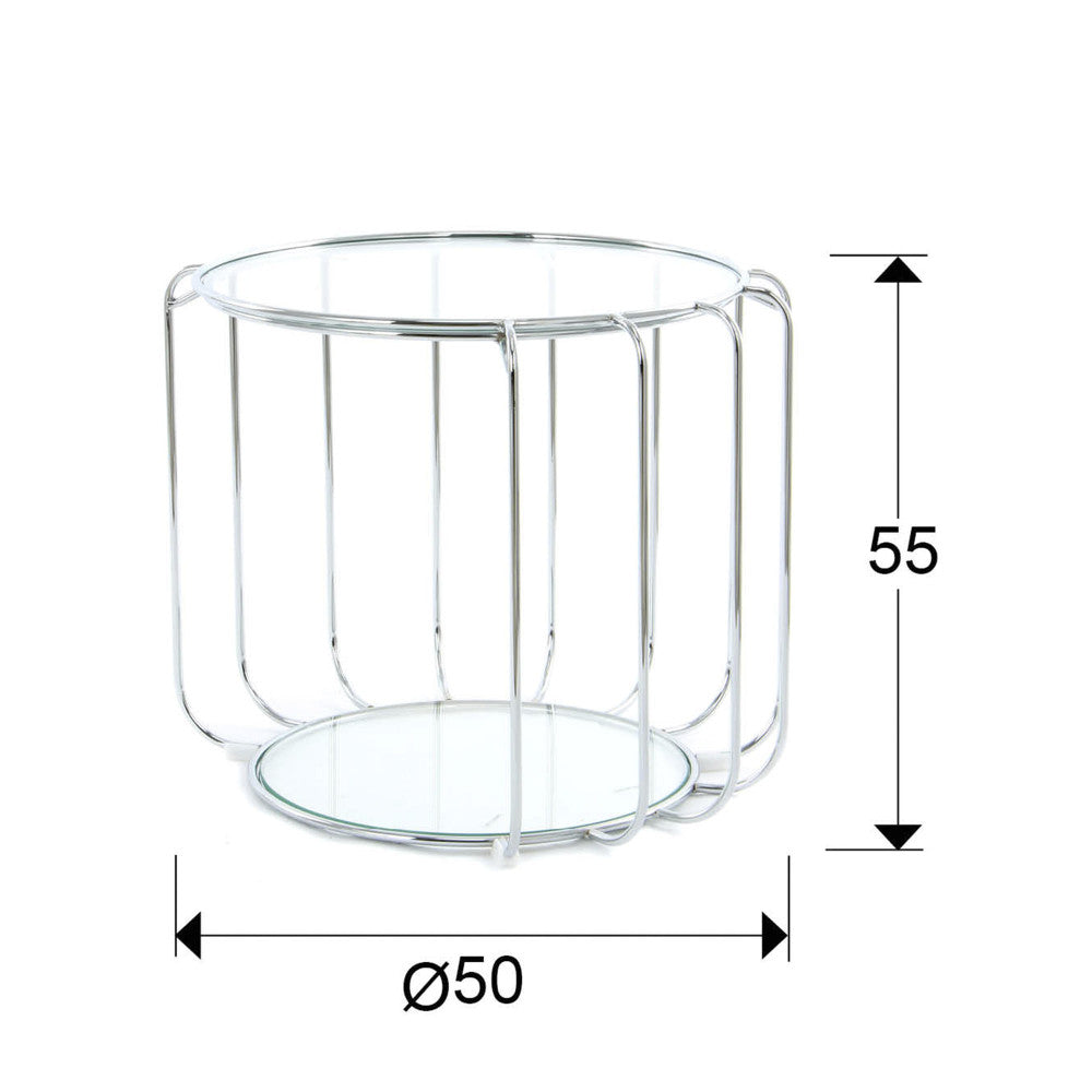 Mesa apoio Hadas cromado