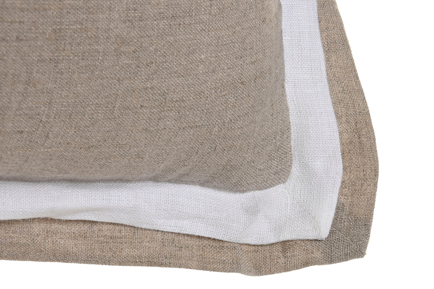 Almofada linho natural e branco 40x60cm