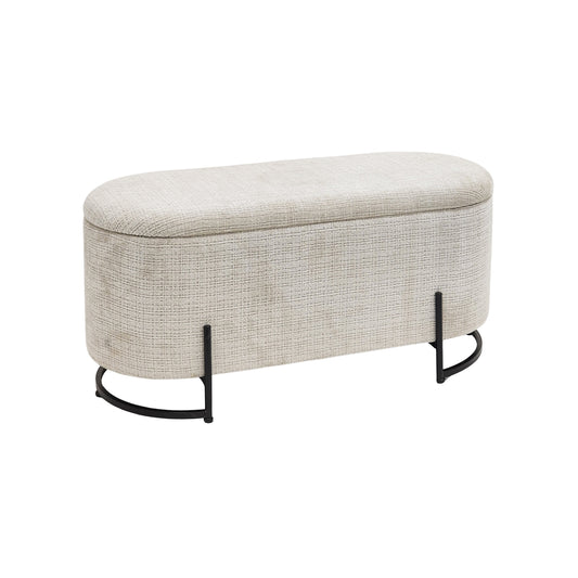 Banco Sammy bege e preto 100cm