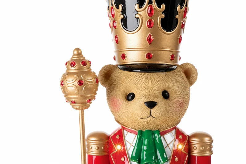 Ursinho Guarda Real de Natal com LED
