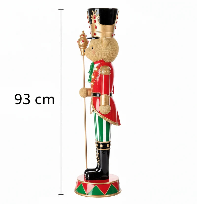 Ursinho Guarda Real de Natal com LED