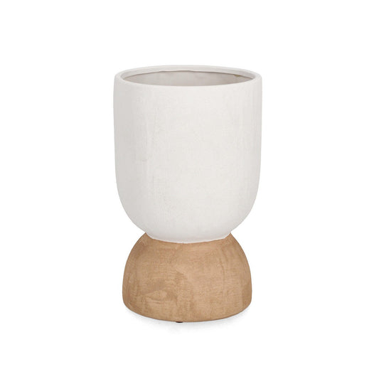 Vaso Hector branco e terracota