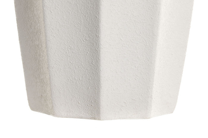 Vaso texturado branco em fibra de vidro 85 cm