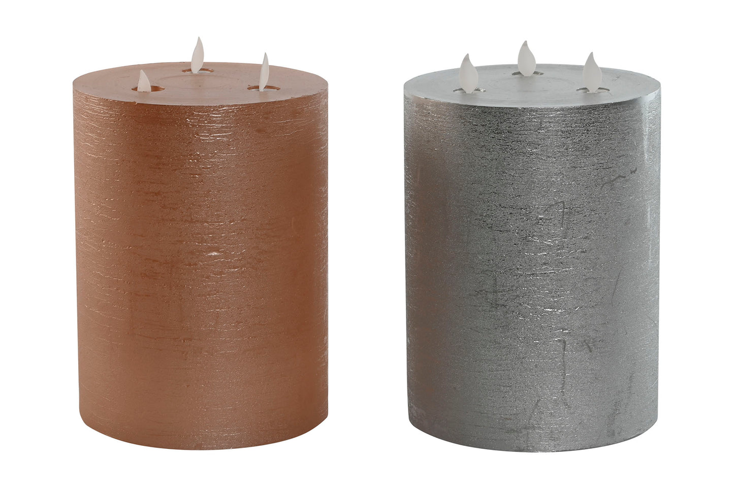 Vela LED em resina com 3 LED 20 cm