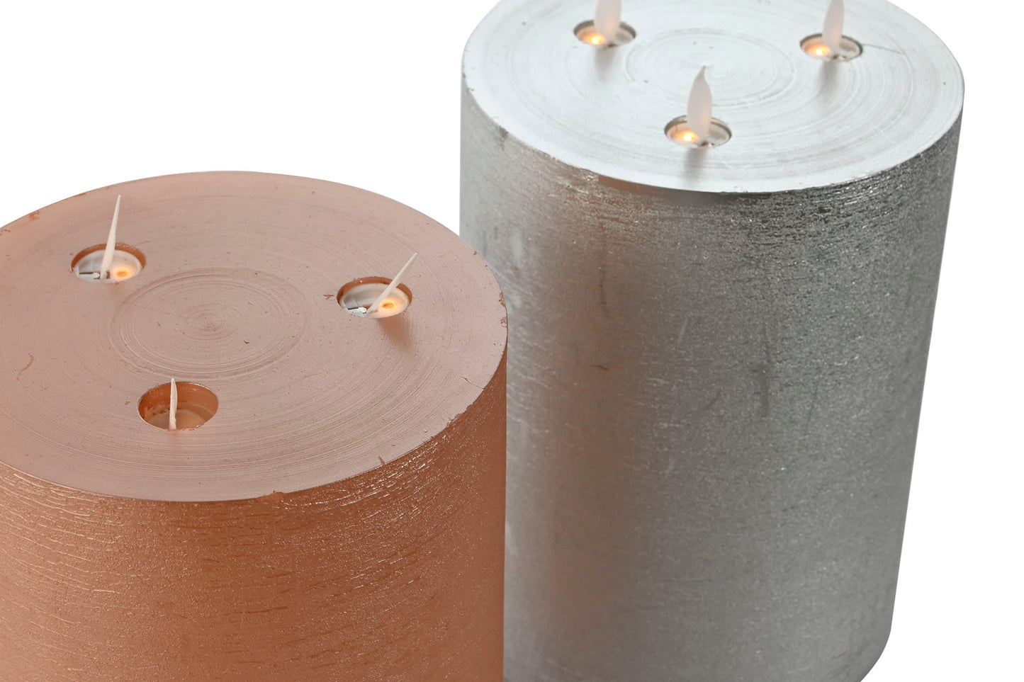 Vela LED em resina com 3 LED 20 cm