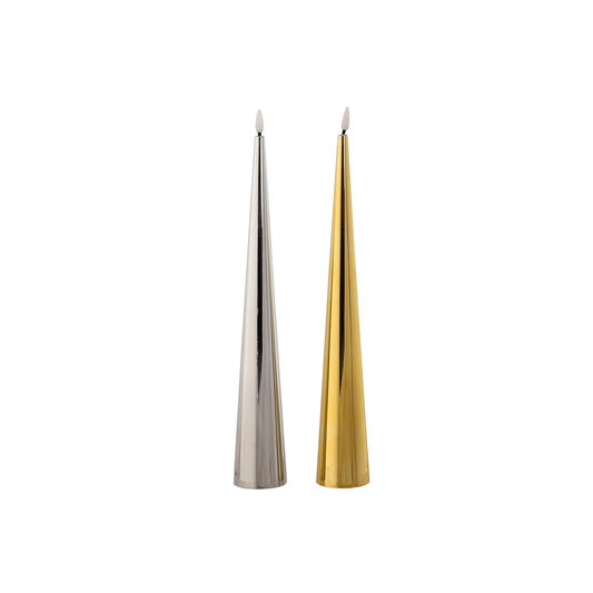 Vela com Luz LED dourado ou prateado