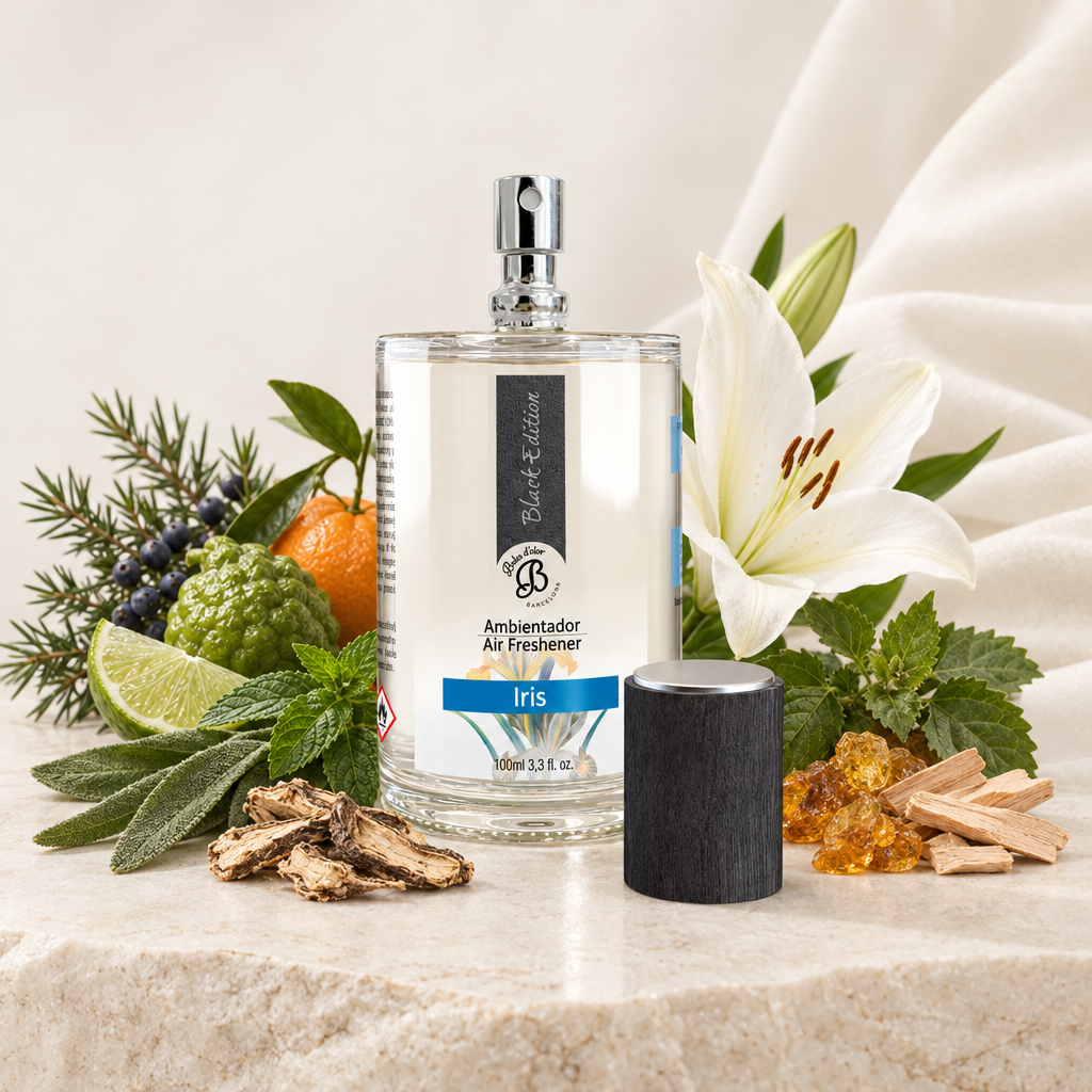 Ambientador Iris numa composição inspirada nas suas notas aromáticas