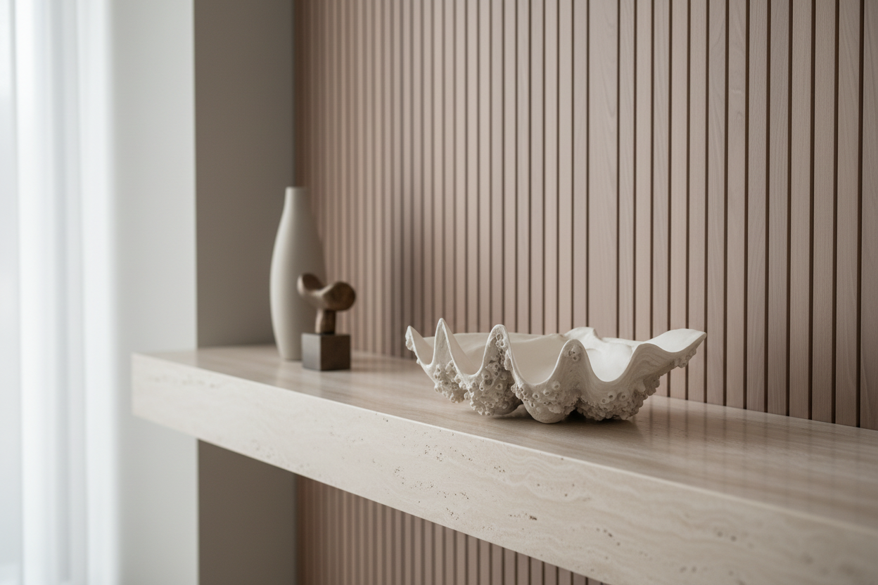 Ambiente contemporâneo elegante para a taça Seashell