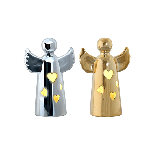Anjo com Luz LED dourado ou prateado