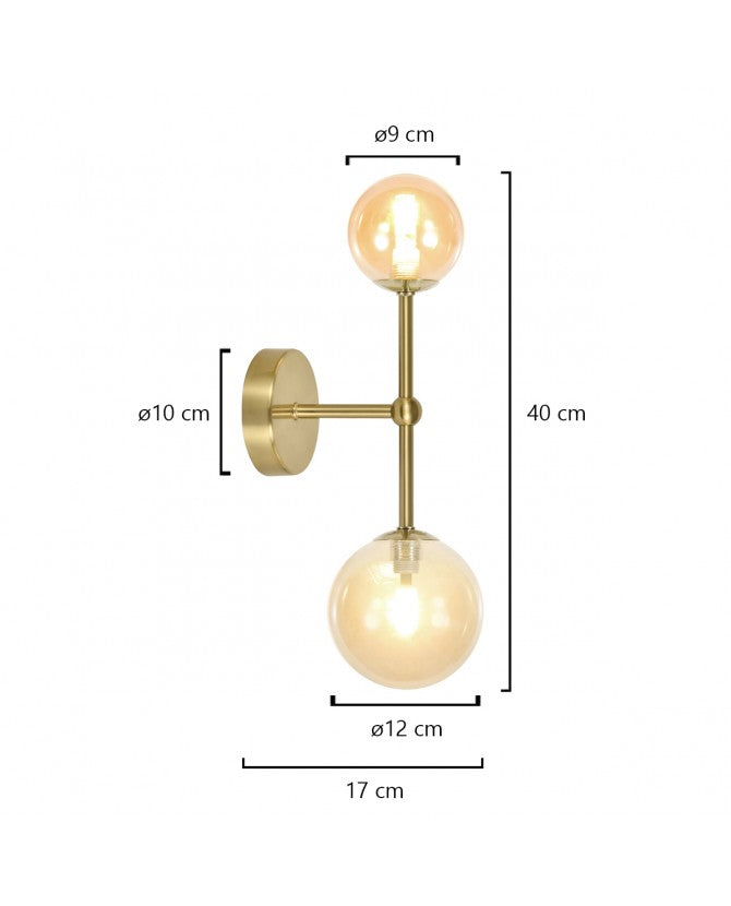 Candeeiro de parede Galaxia dourado