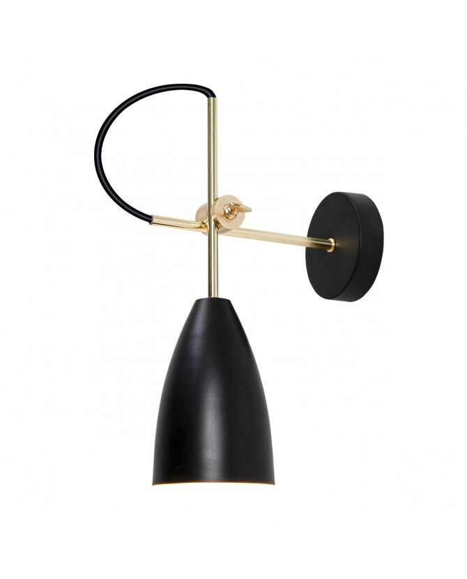 Schwarze Wandlampe Manus