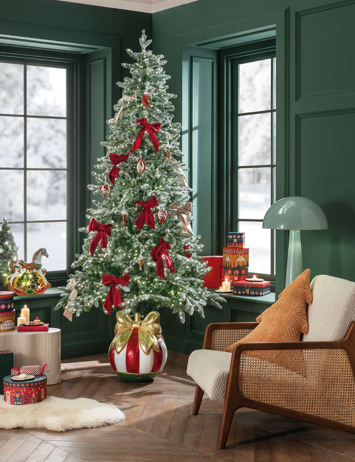 Base de Árvore de Natal "Maison de Noël" com Laço