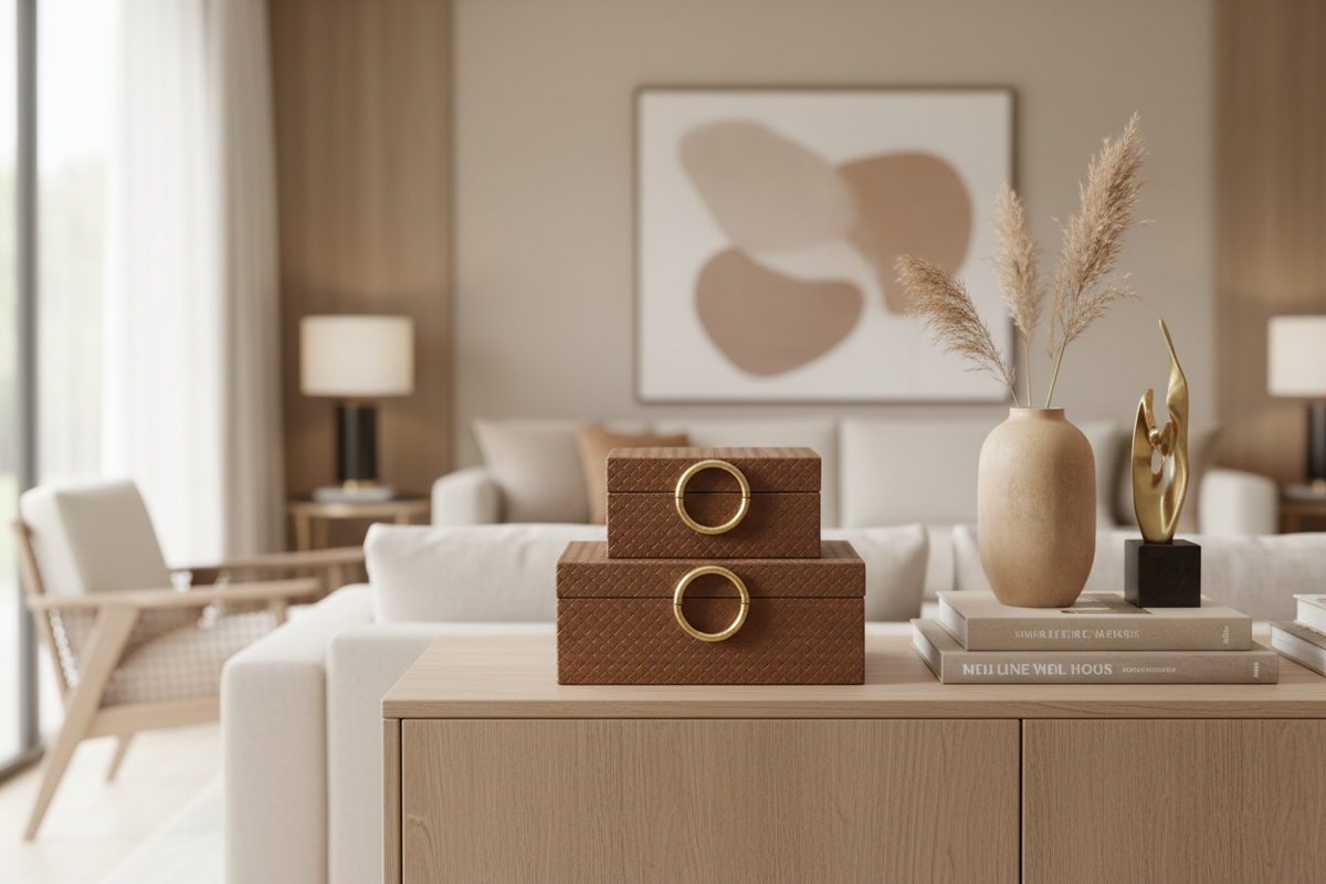 Caixas em ambiente lifestyle