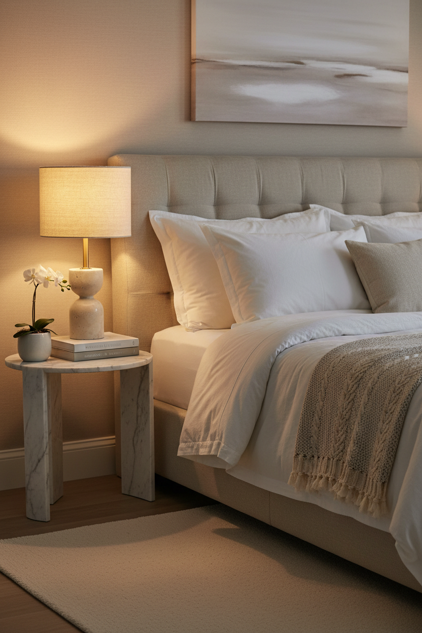 Candeeiro de mesa em mesa de cabeceira - versão 2