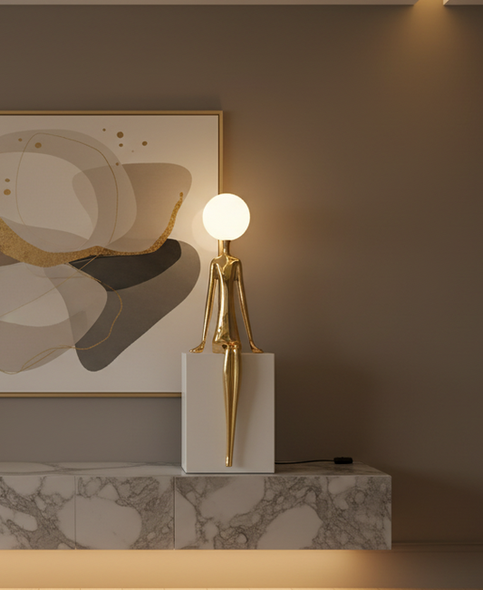 Candeeiro Silhueta em ambiente sofisticado moderno