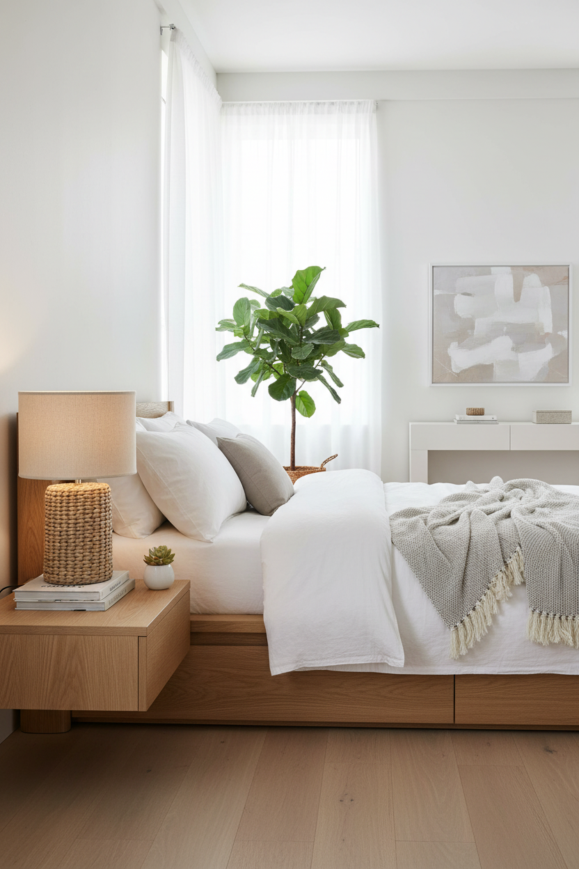 Candeeiro trançado noutro quarto