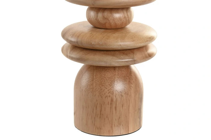 Candeeiro de mesa madeira e linho Hevea