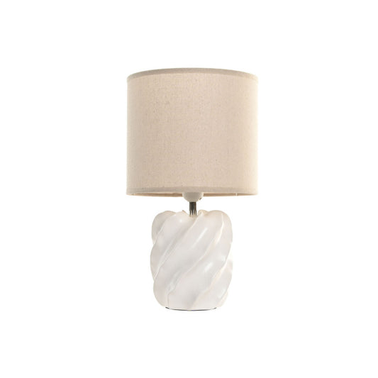 Candeeiro de mesa Twist branco e bege