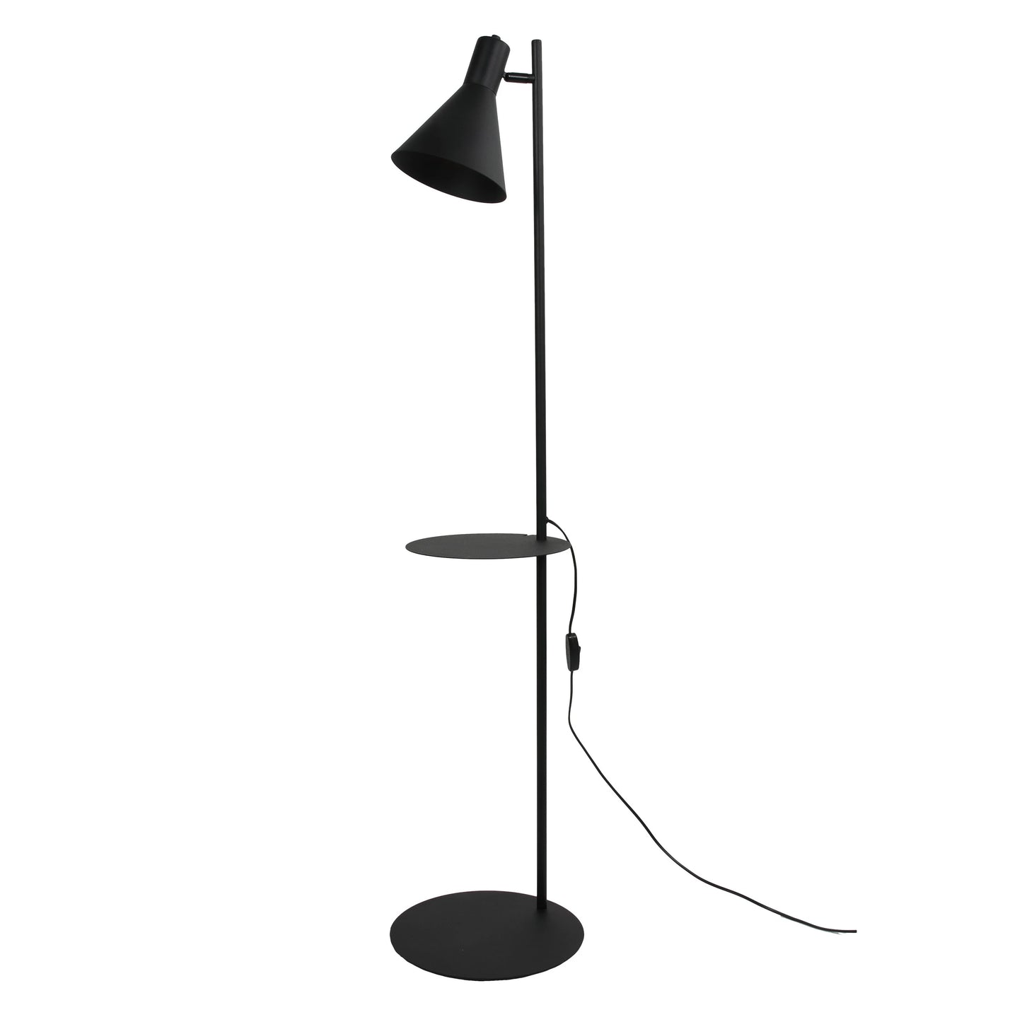 Candeeiro pé Jump com mesa de apoio preto