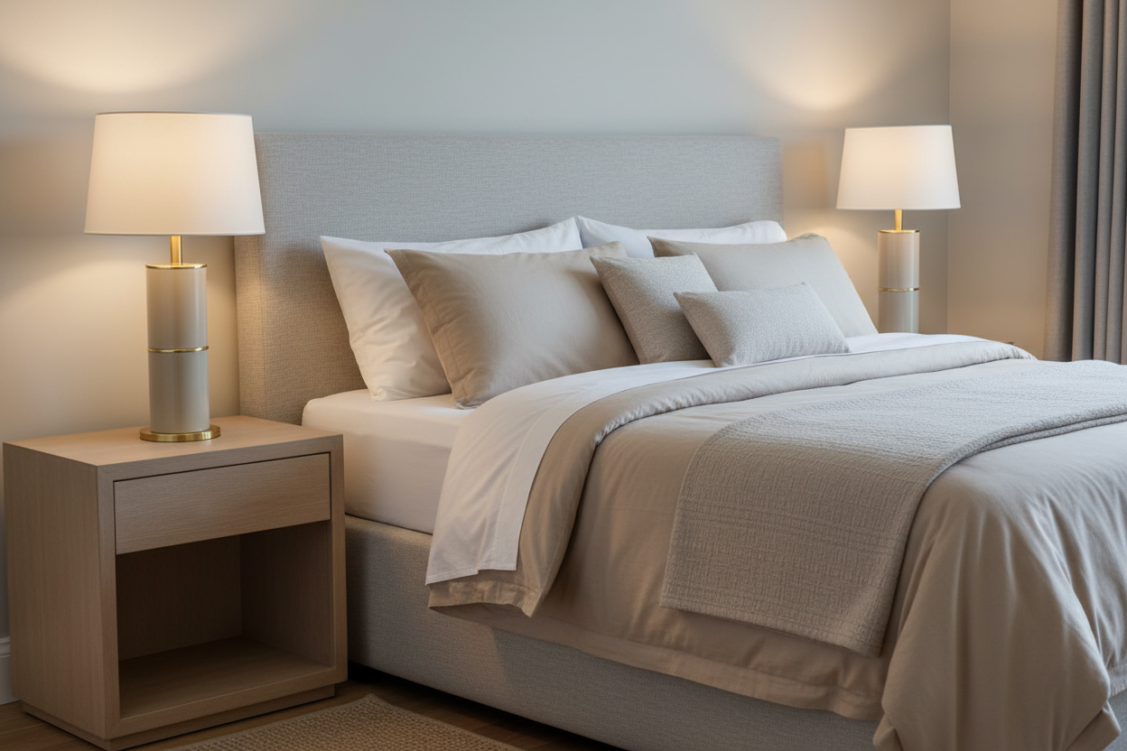 Candeeiros Albufeira taupe - close-up em ambiente neutro