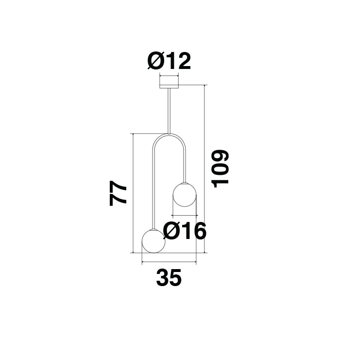 Candeeiro teto Domokos dourado