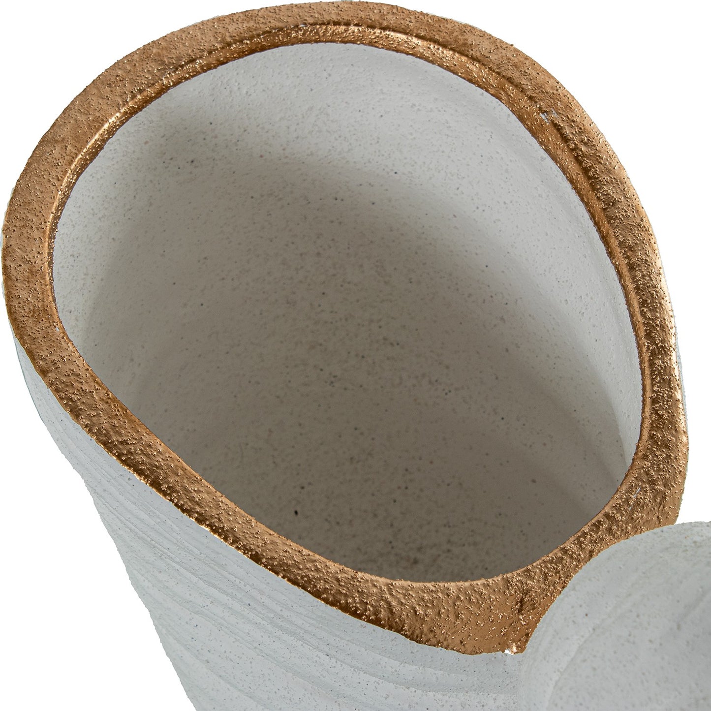 Jarra Caracol dourado e branco
