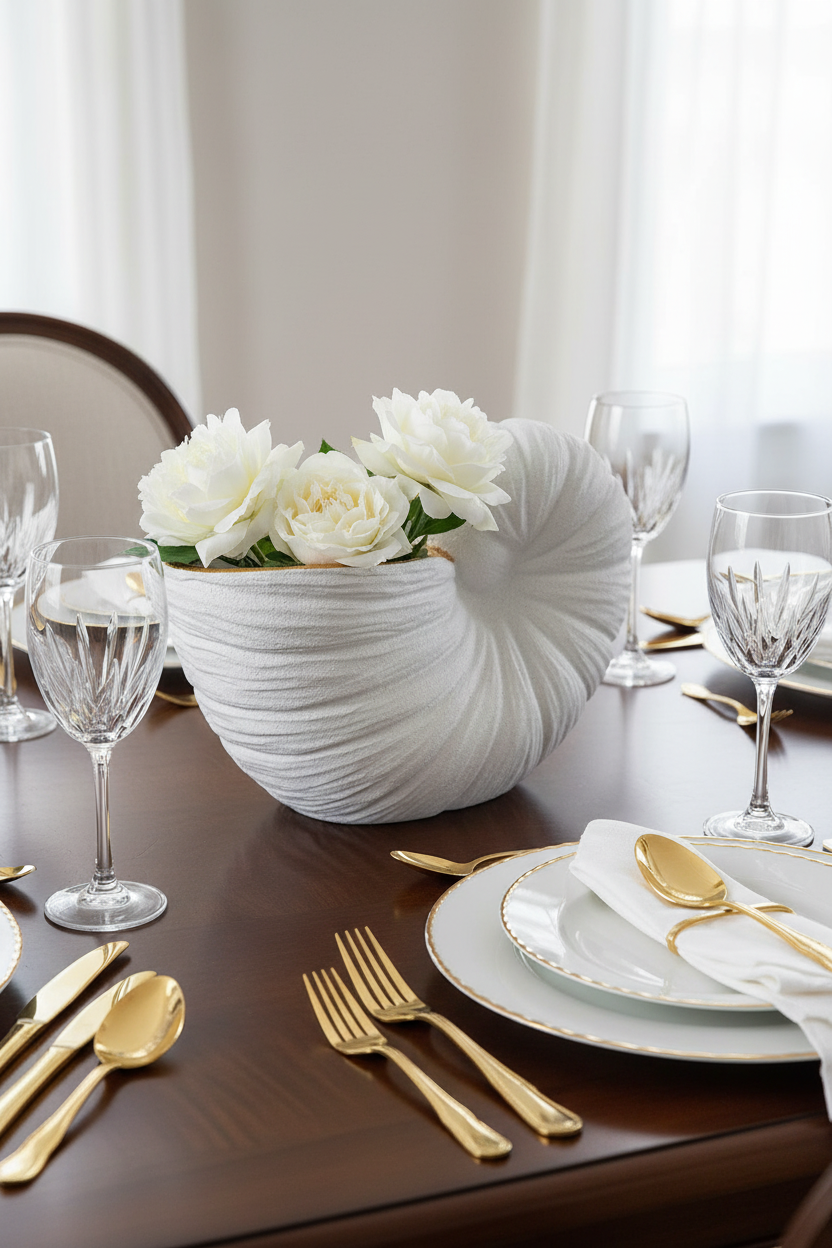 Centro de mesa caracol