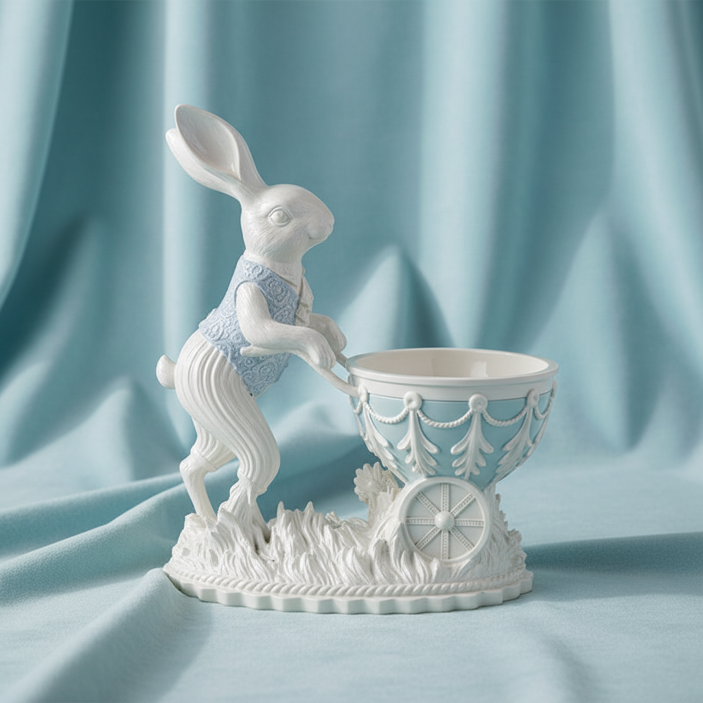 Coelho com fundo azul