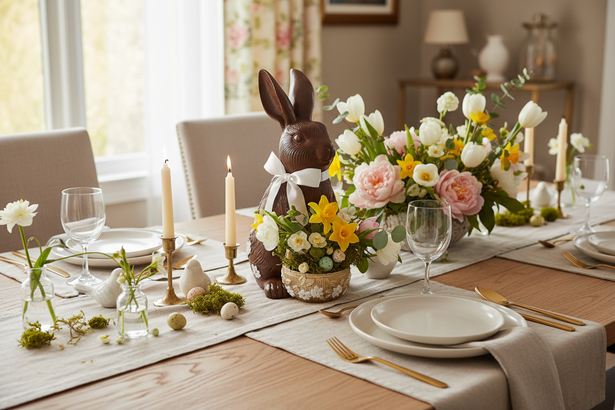 Coelho como centro de mesa