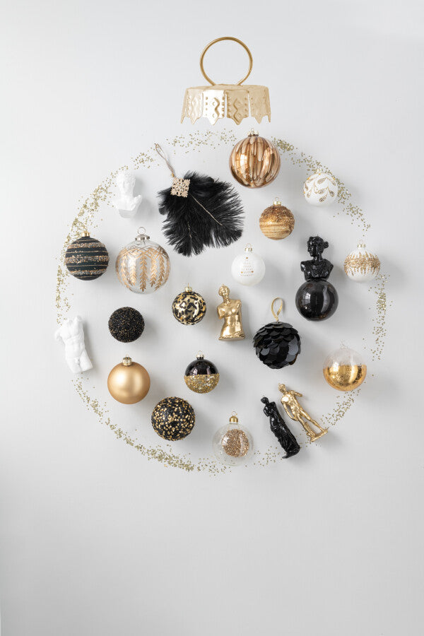 Conjunto 4 Bolas Árvore de Natal vidro dourado