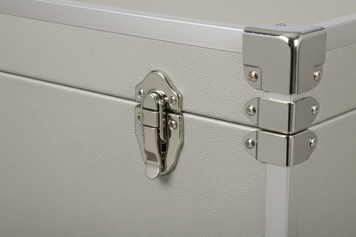 Detalhe ferragens prateadas